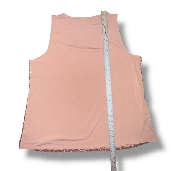 NWT LANE BRYANT Sequin Knit & Woven Tank - Rose Gold 18/20 - Picture 13 of 16